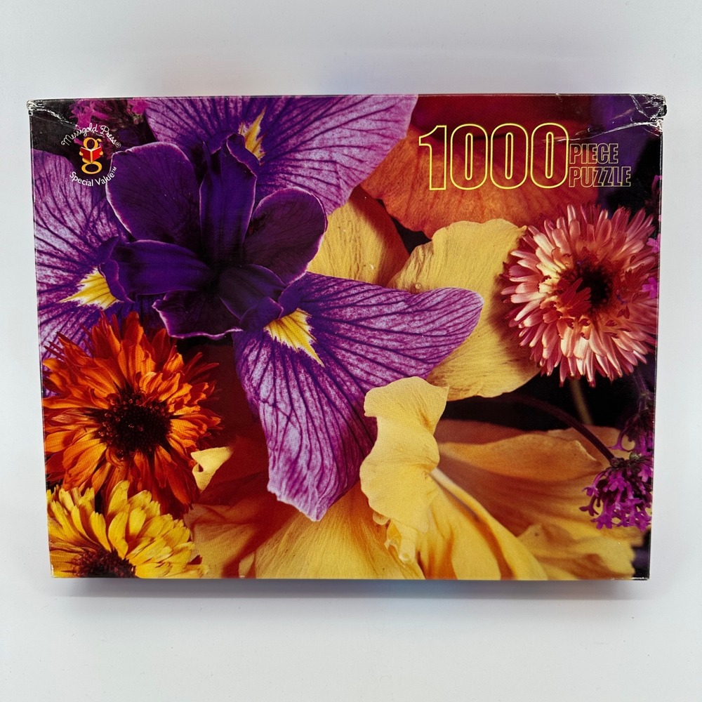 Merigold Press "Flying Iris" Floral Jigsaw Puzzle - 1000 Pieces - Vintage Bloom